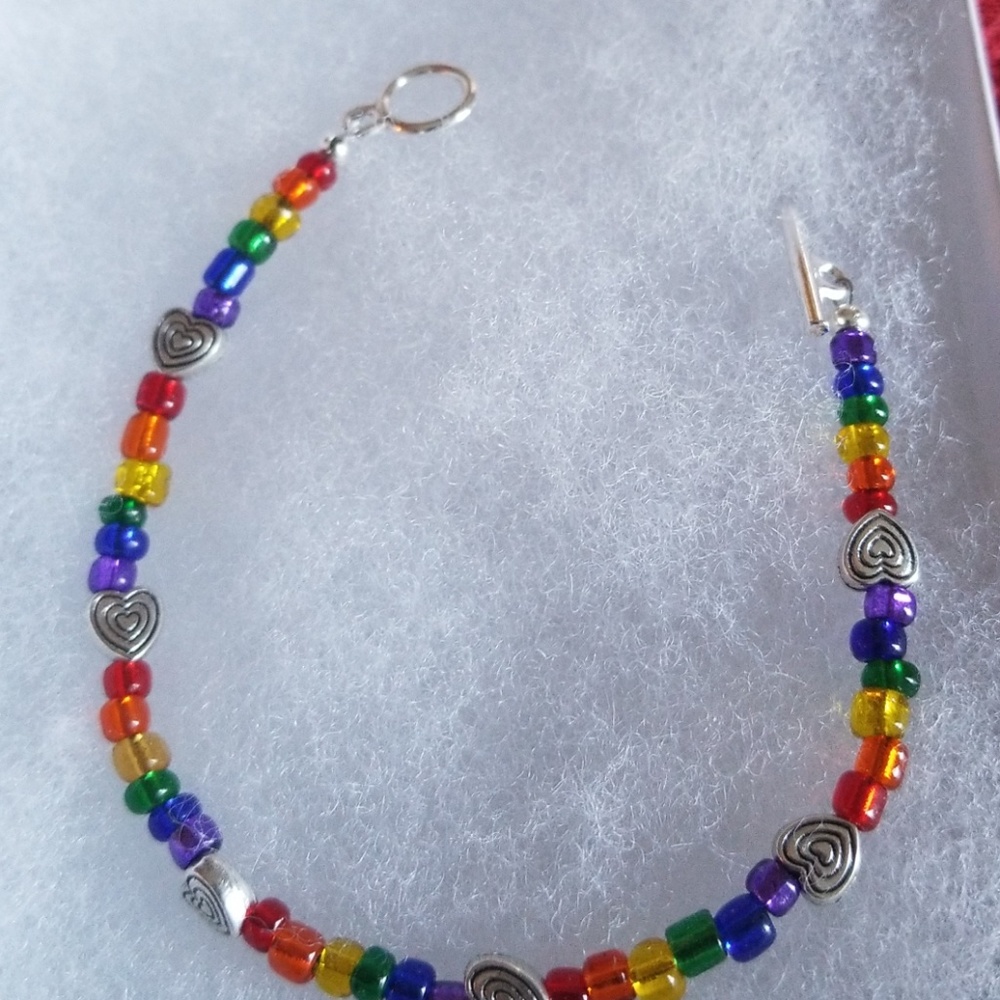 Heart Rainbow Bracelet